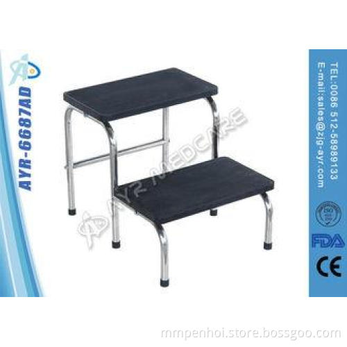Stainless Steel Hosptial Bed Accessories Double Foot Step F
